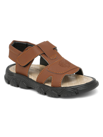 Tiny Bugs Boys Casual Velcro Sandals - Tan