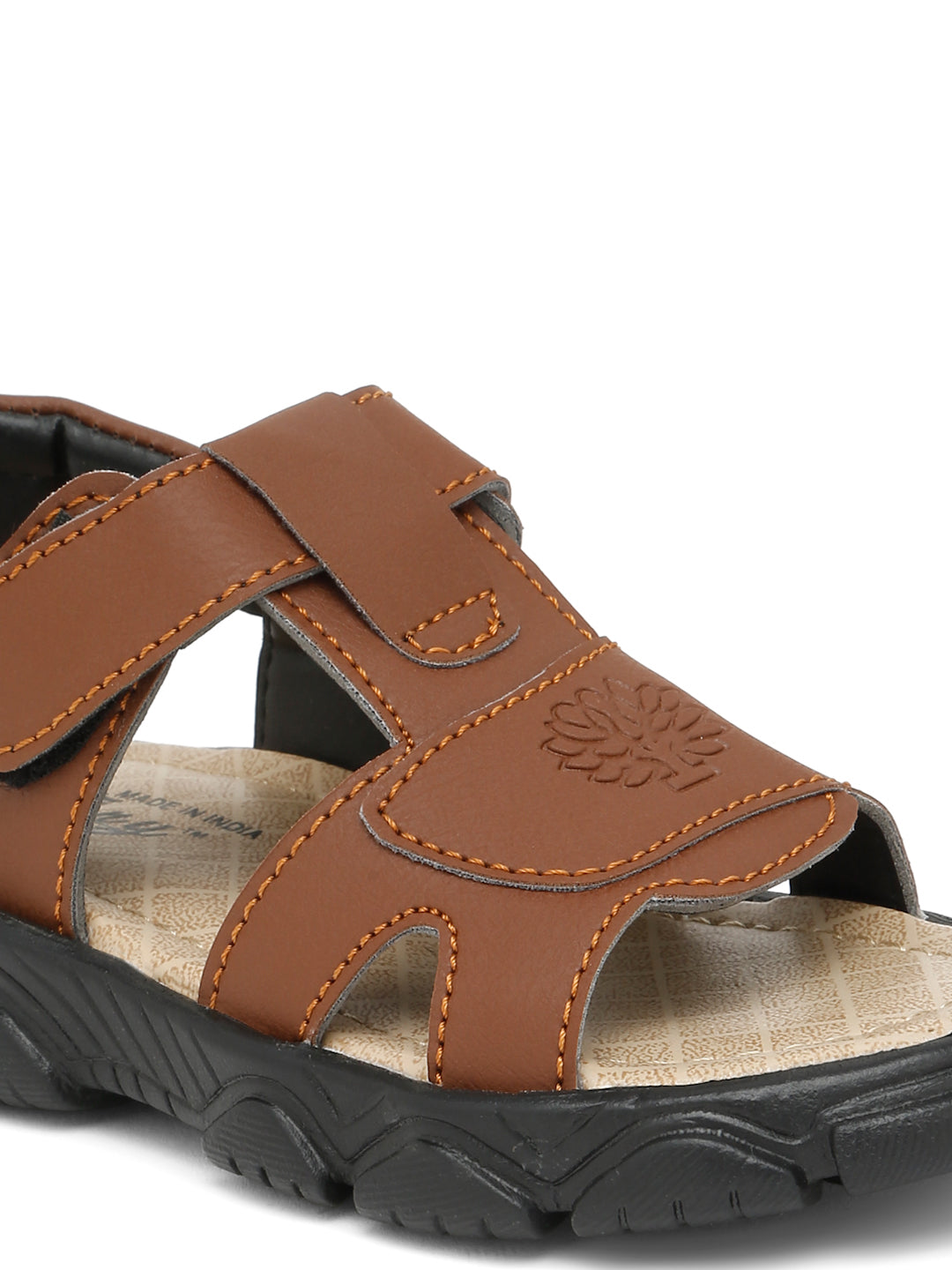 Tiny Bugs Boys Casual Velcro Sandals - Tan