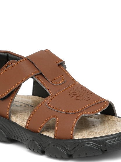 Tiny Bugs Boys Casual Velcro Sandals - Tan