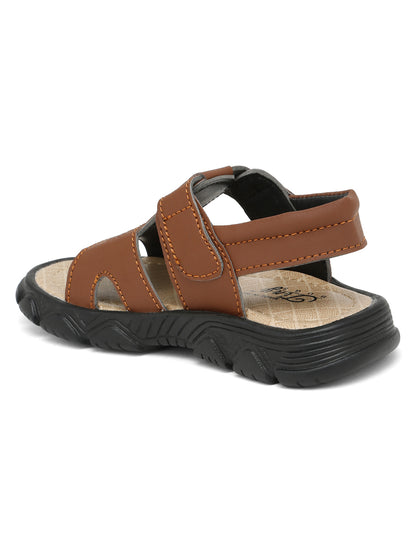 Tiny Bugs Boys Casual Velcro Sandals - Tan