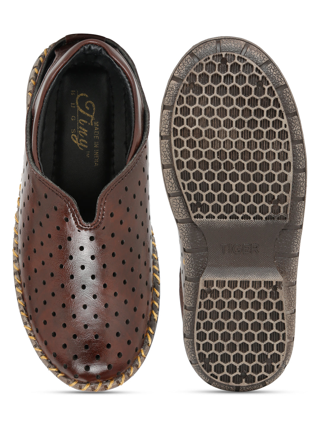 Tiny Bugs Boys Casual Roman Sandals - Brown