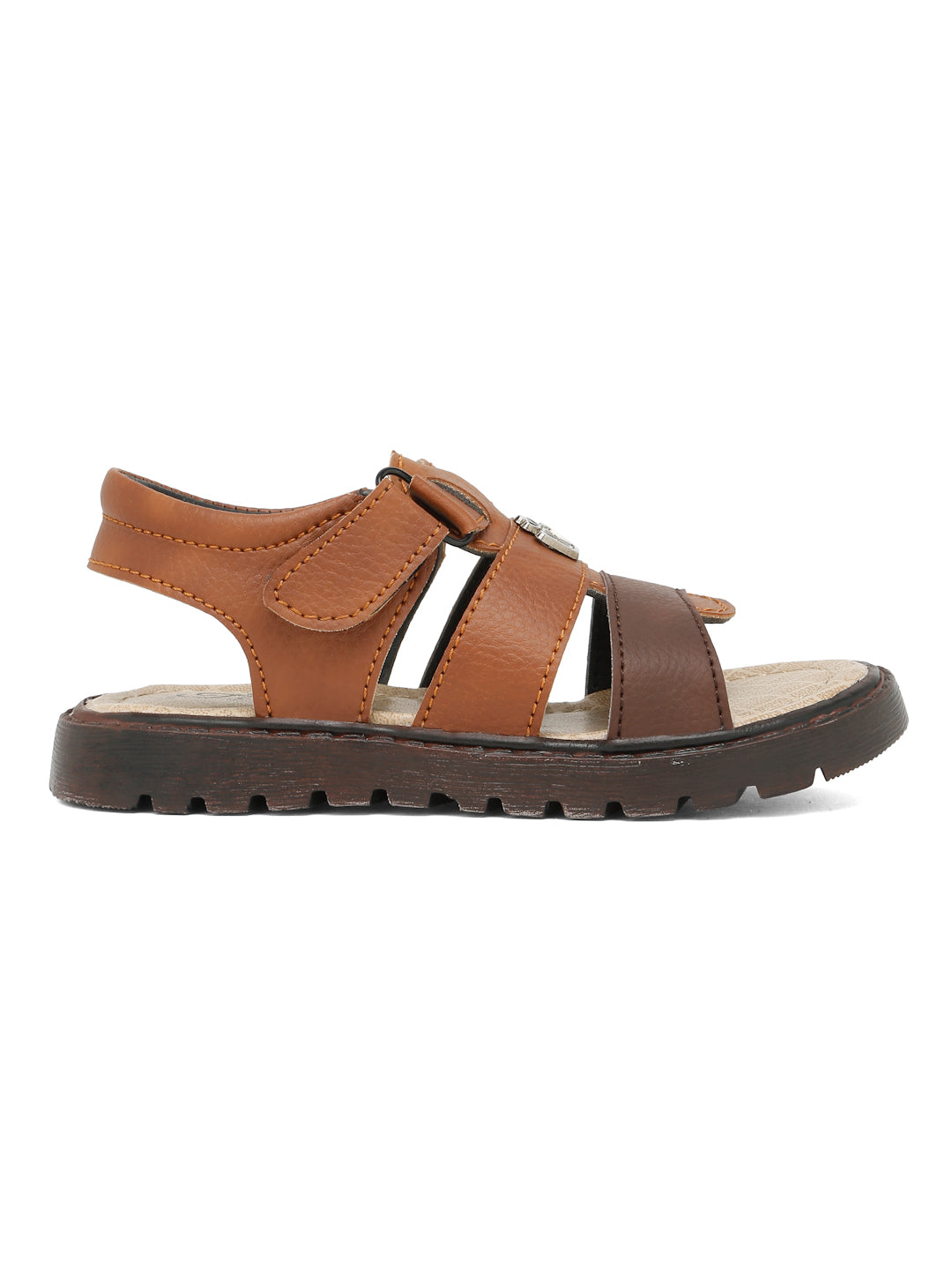 Tiny Bugs Boys Casual Velcro Sandals - Tan