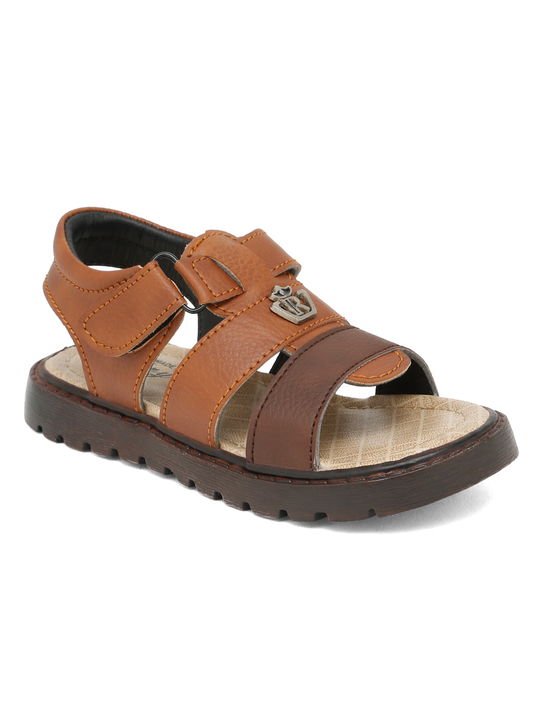 Tiny Bugs Boys Casual Velcro Sandals - Tan