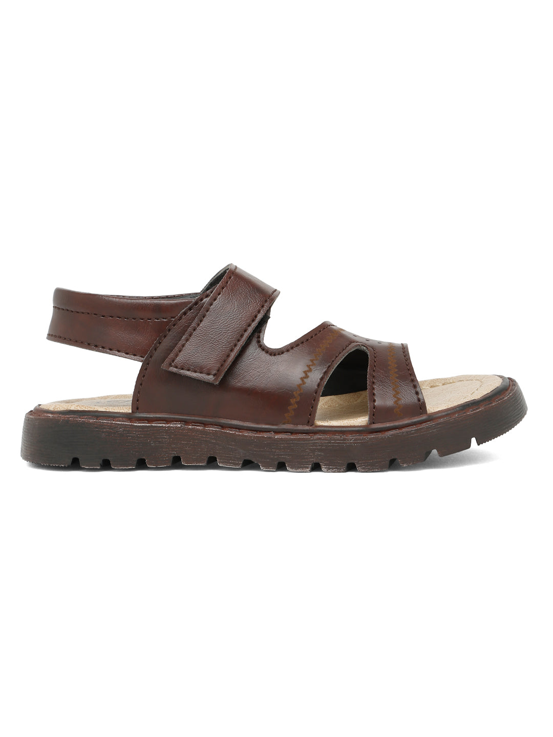 Tiny Bugs Boys Casual Velcro Sandals - Brown
