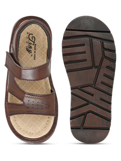 Tiny Bugs Boys Casual Velcro Sandals - Brown