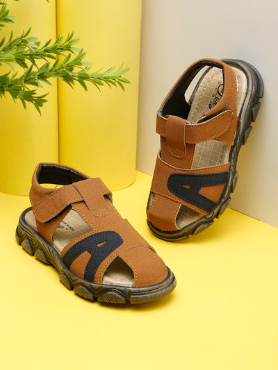 Tiny Bugs Boys Casual Velcro Sandals - Tan