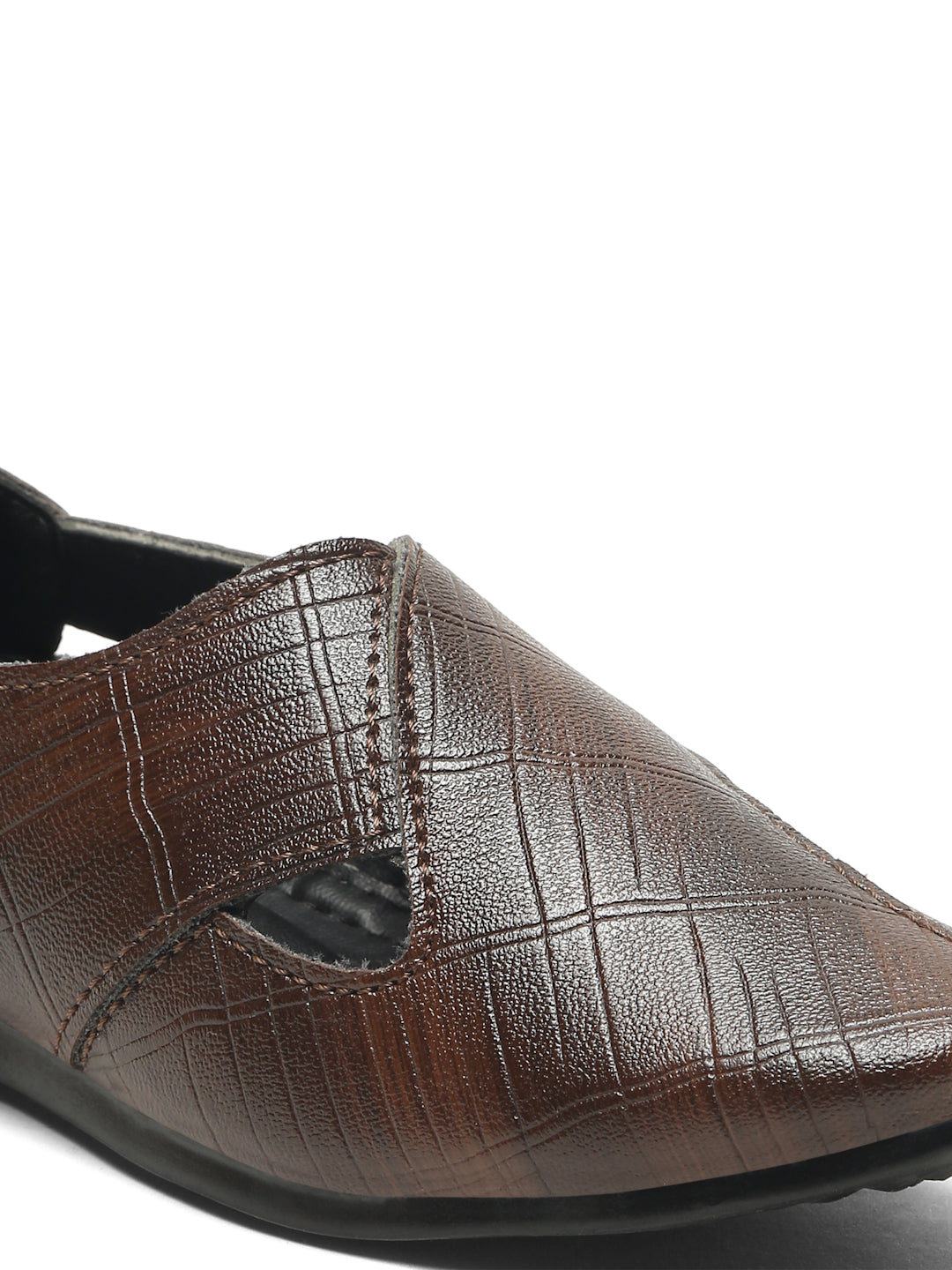 Tiny Bugs Boys Party Wear Roman Sandals - Brown