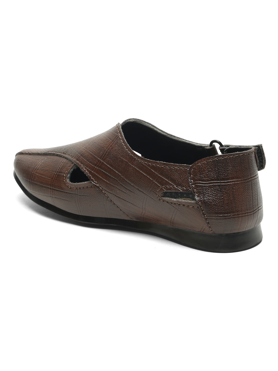 Tiny Bugs Boys Party Wear Roman Sandals - Brown