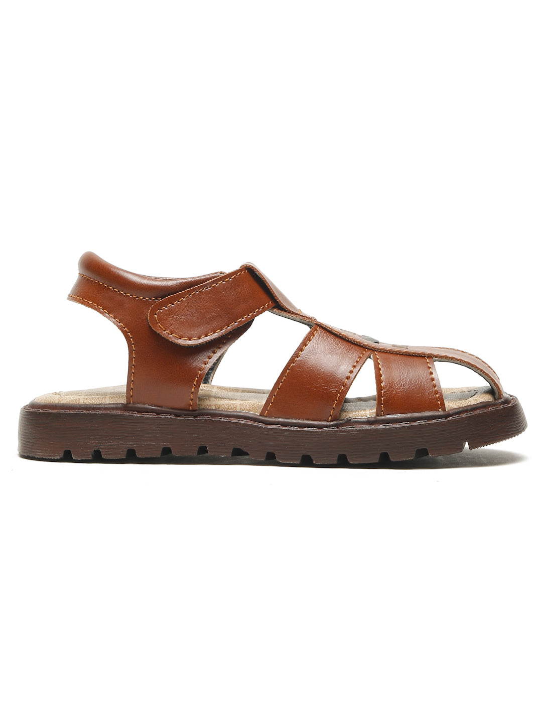 Tiny Bugs Boys Casual Velcro Sandals - Tan