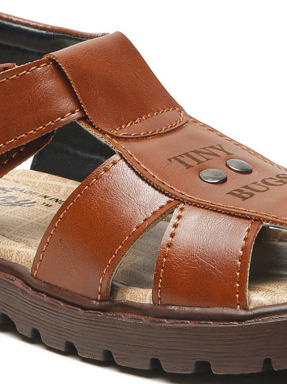 Tiny Bugs Boys Casual Velcro Sandals - Tan