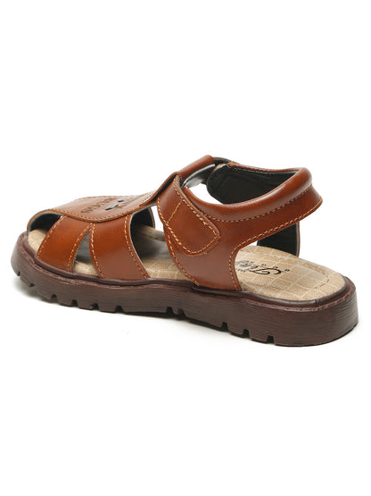 Tiny Bugs Boys Casual Velcro Sandals - Tan