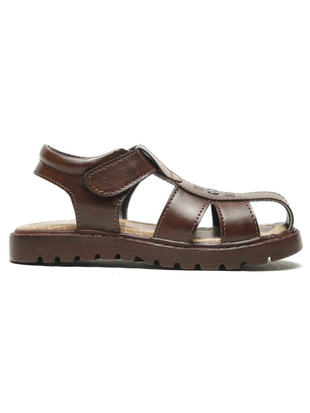 Tiny Bugs Boys Casual Velcro Sandals - Brown