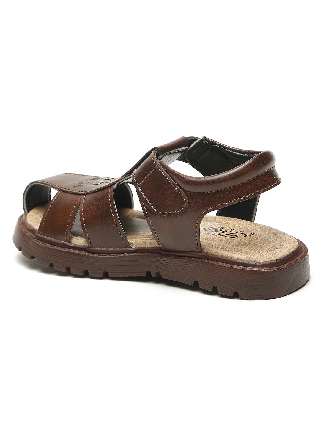 Tiny Bugs Boys Casual Velcro Sandals - Brown