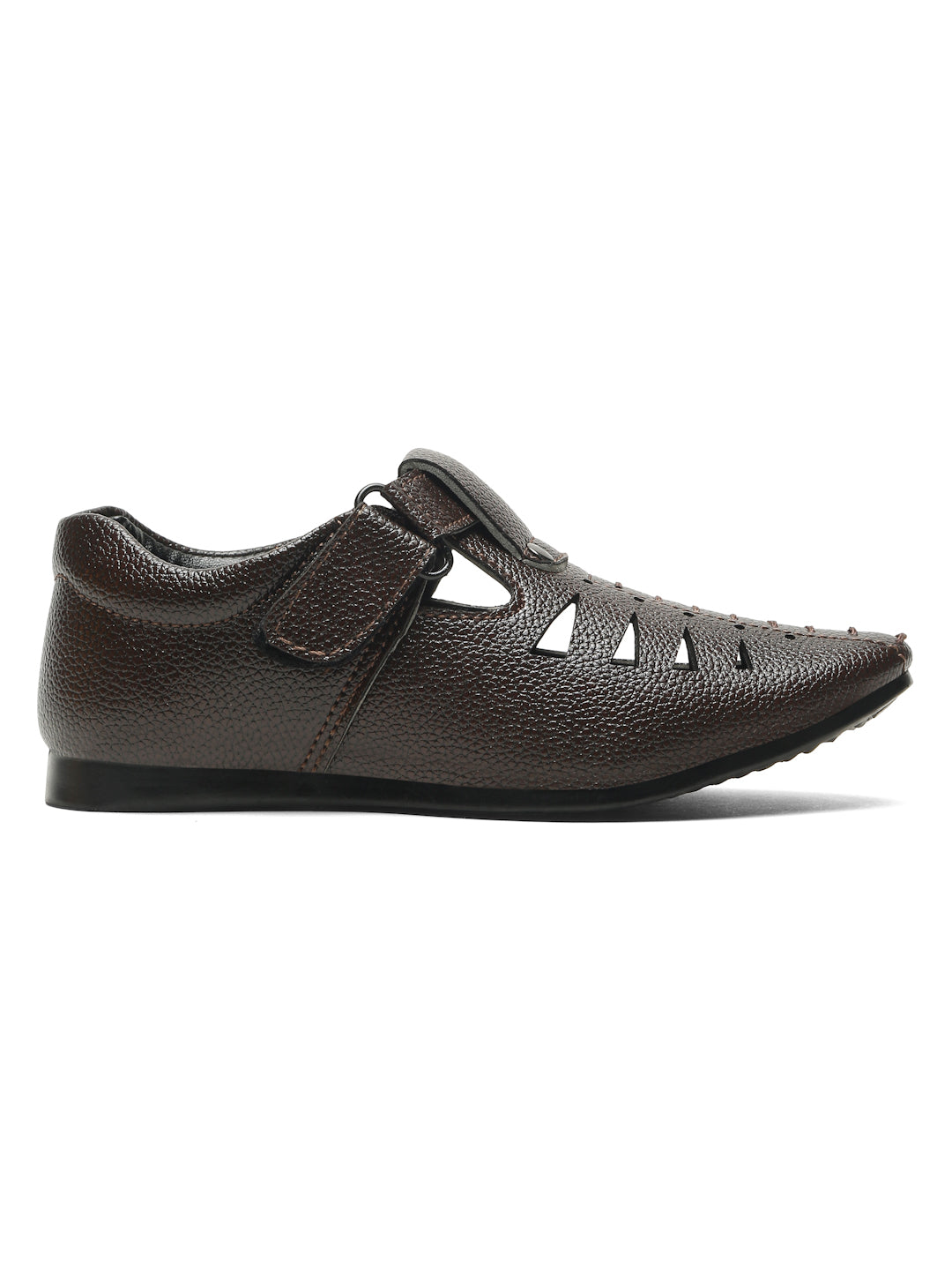 Ting Bugs Velcro Party Wear Roman Sandals - Brown