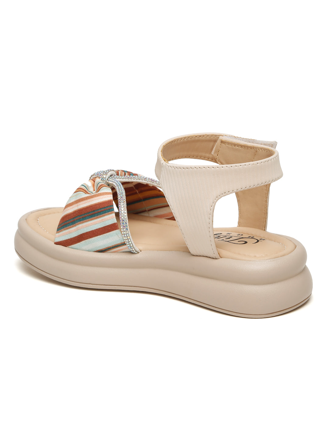 Tiny Bugs Girls Bow Emellished Sandals - Multi