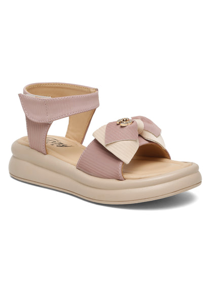 Tiny Bugs Girls Bow Embellished Sandals - Purple