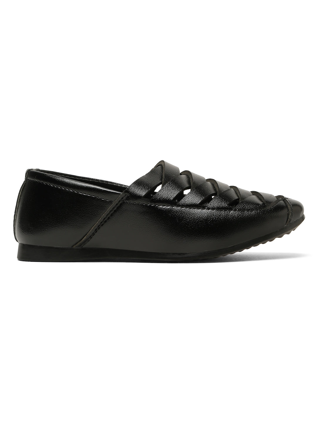 Tiny Bugs Boys Ethnic Wear Mojaris - Black