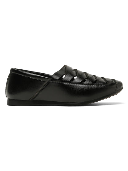 Tiny Bugs Boys Ethnic Wear Mojaris - Black