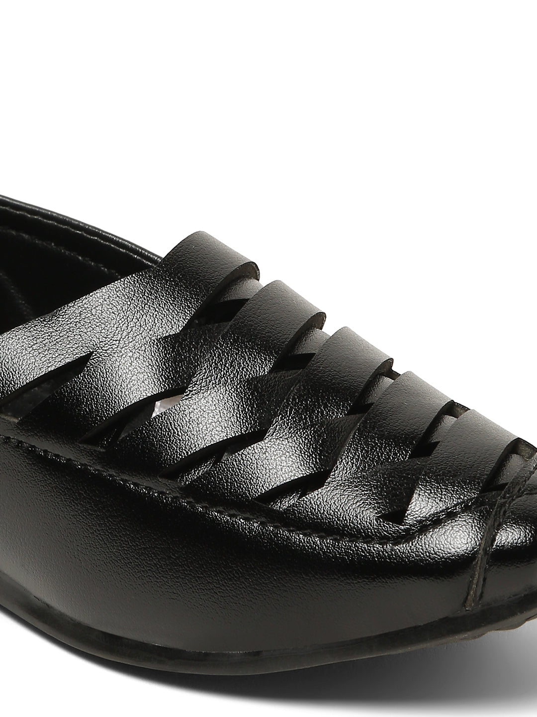 Tiny Bugs Boys Ethnic Wear Mojaris - Black