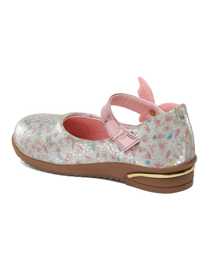 Tiny Bugs Girls Butterfly Applique Ballerinas - Multi