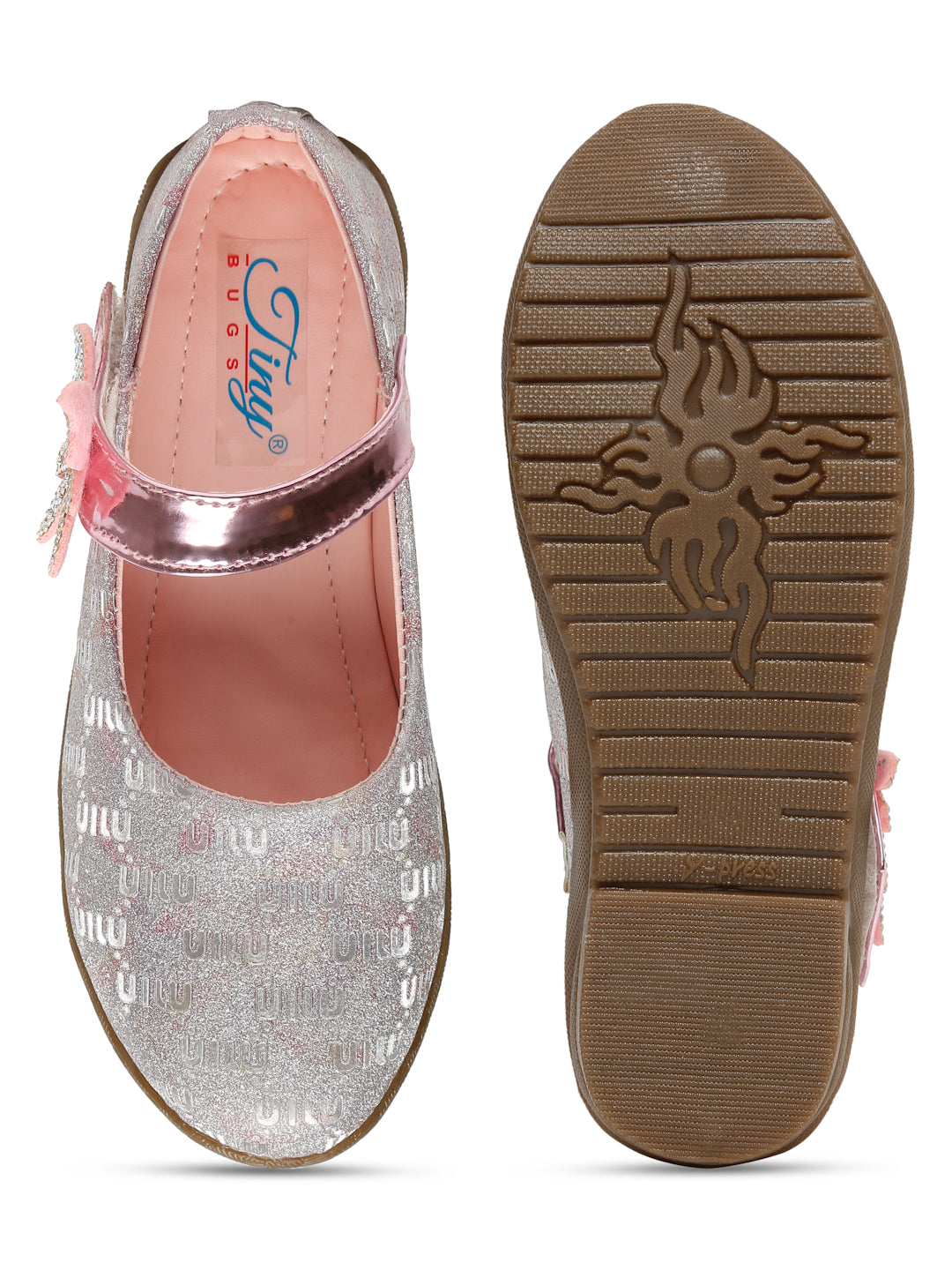 Tiny Bugs Girls Party Wear Ballerinas - Multi