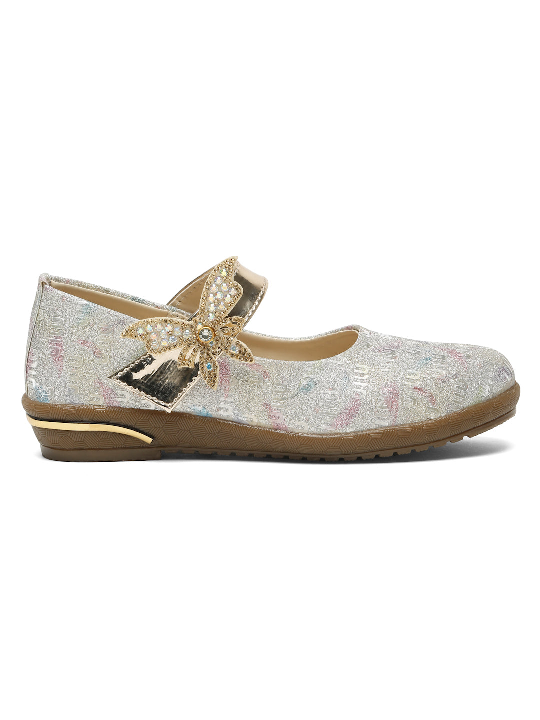 Tiny Bugs Girls Party Wear Ballerinas - multi