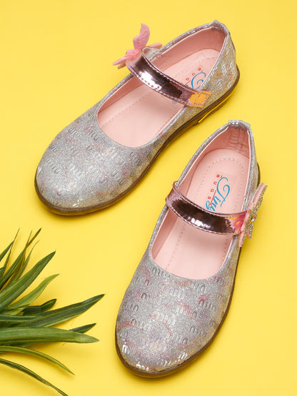 Tiny Bugs Girls Party Wear Ballerinas - multi