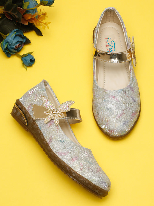 Tiny Bugs Girls Party Wear Ballerinas - multi