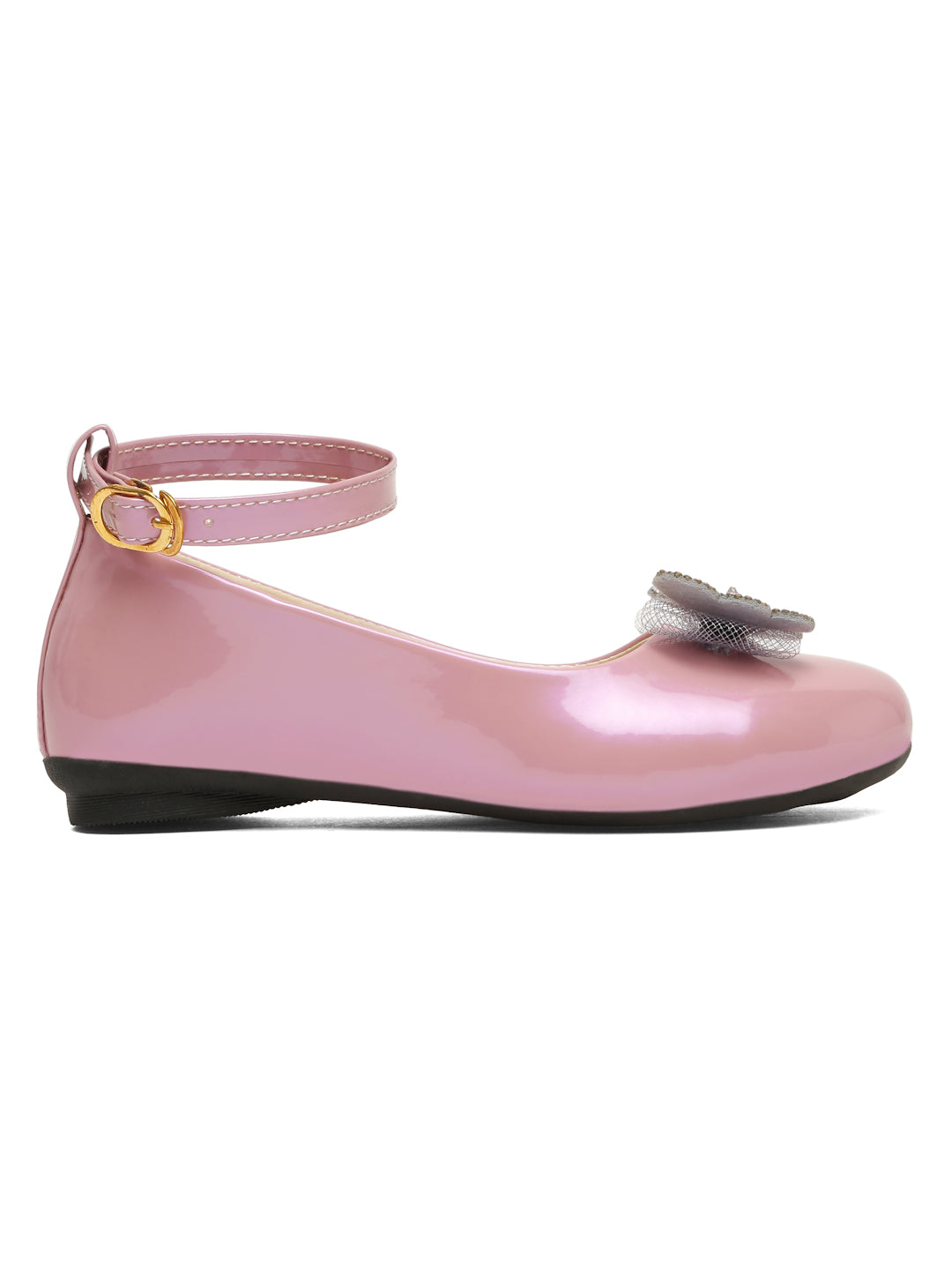 Tiny Bugs Girls Embellished Ballerinas - Purple