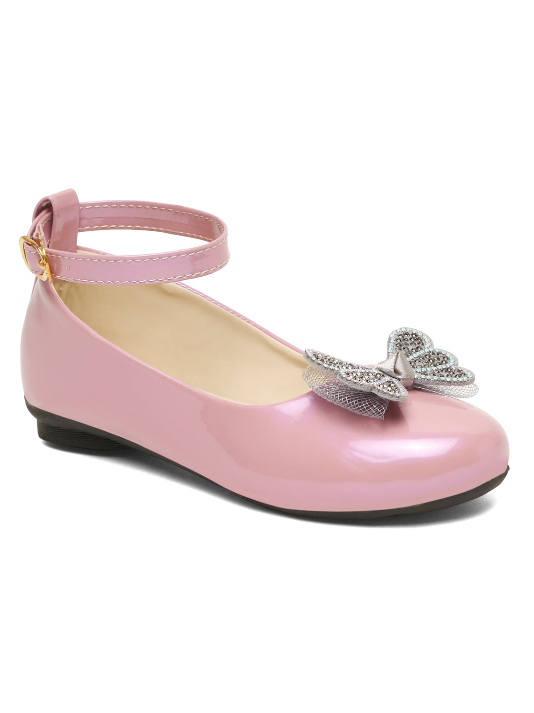 Tiny Bugs Girls Embellished Ballerinas - Purple