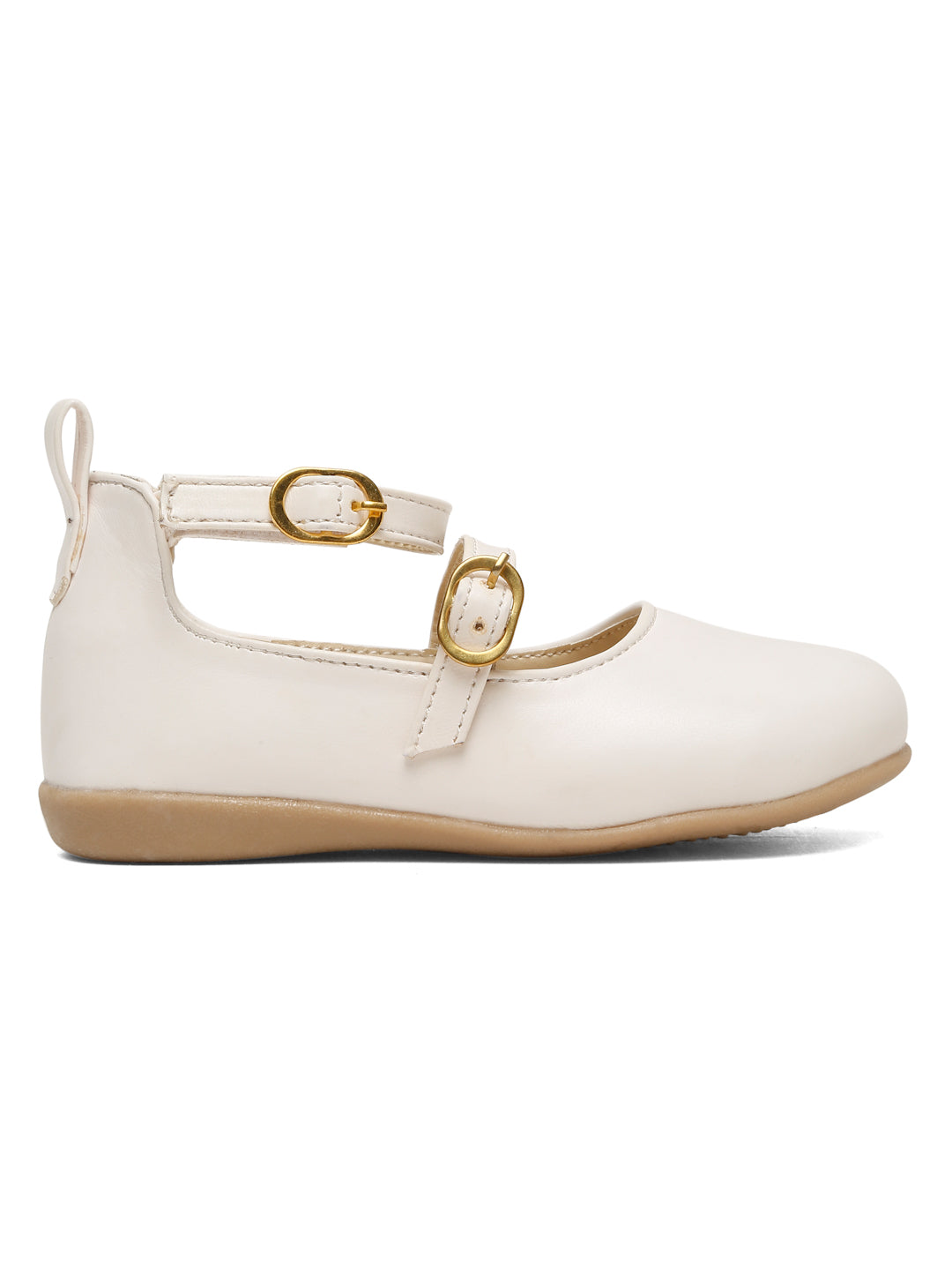 Tiny Bugs Double Strap Ballerinas - White
