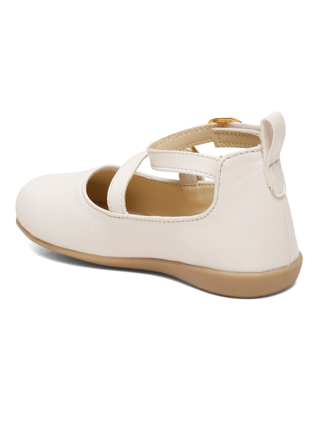 Tiny Bugs Double Strap Ballerinas - White