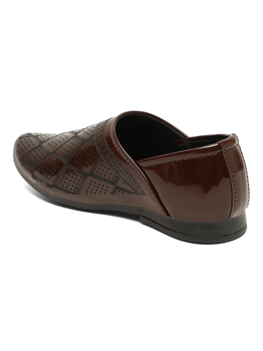 Tiny Bugs Boys Ethnic Wear Mojaris - Brown