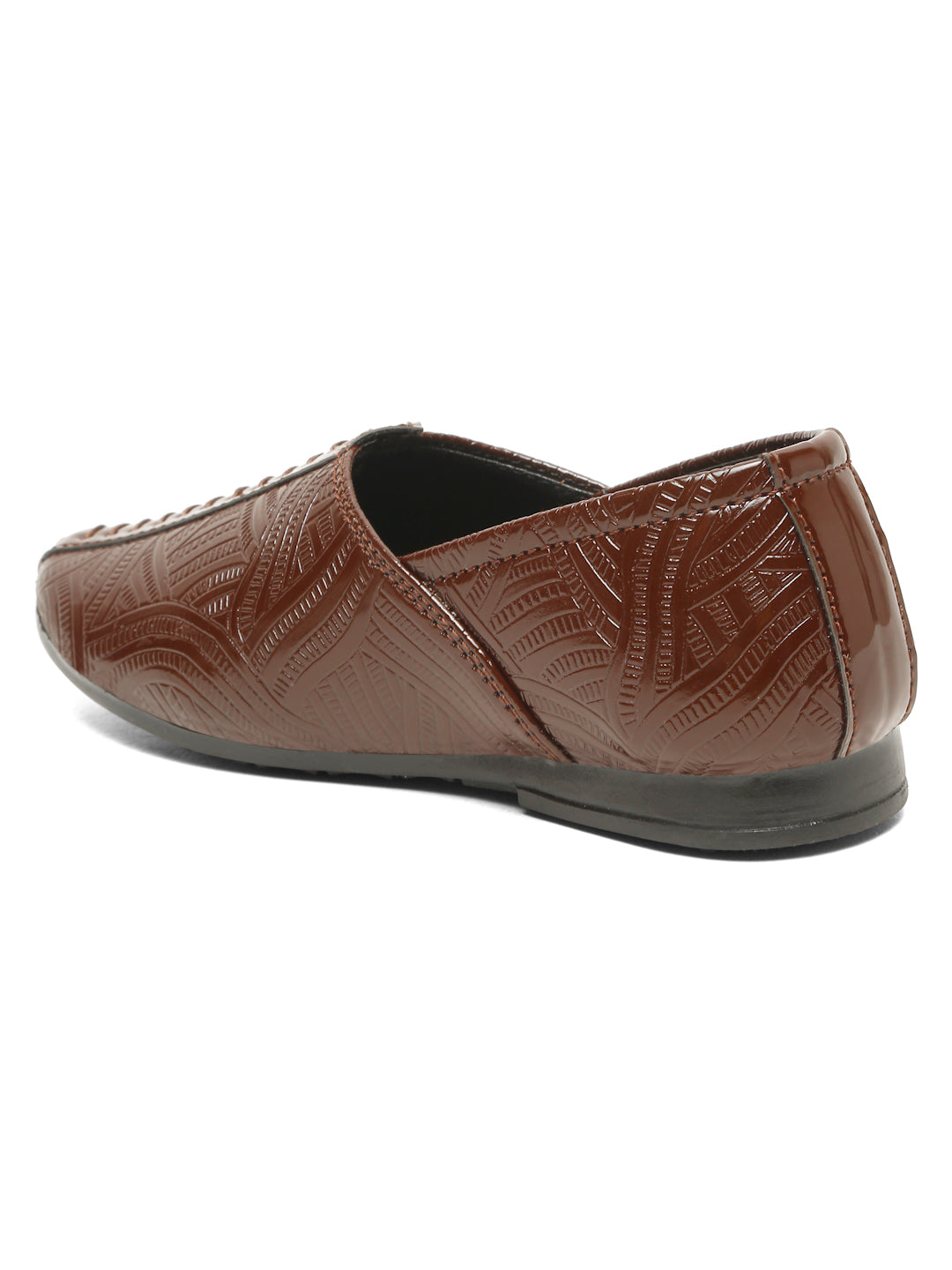 Tiny Bugs Boys Ethnic Wear Mojaris - Tan