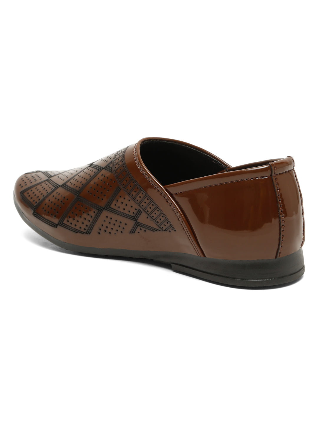 Tiny Bugs Boys Ethnic Wear Mojaris - Tan