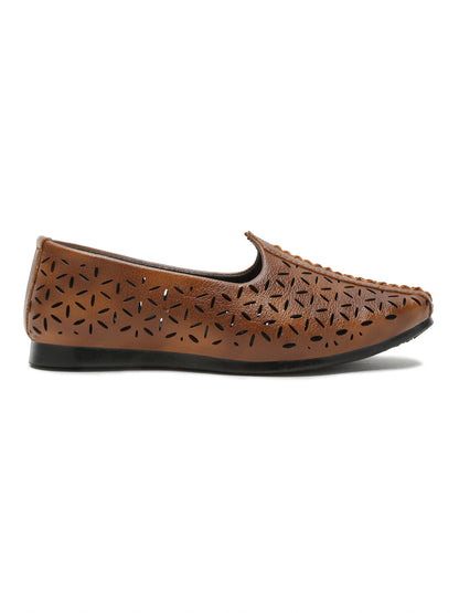 Tiny Bugs Boys Ethnic Mojaris- Tan