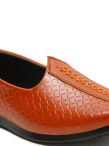 Tiny Bugs Boys Ethnic Mojaris- Tan