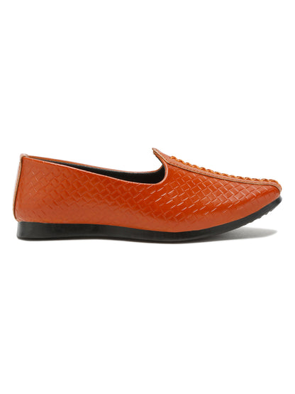 Tiny Bugs Boys Ethnic Mojaris- Tan
