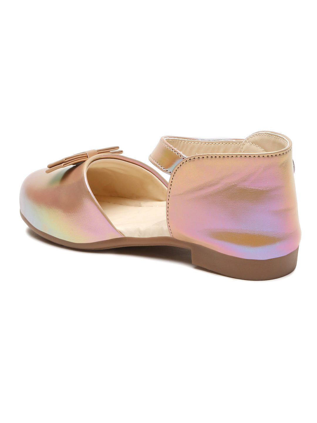 Tiny Bugs Girls Party Wear  Ballerinas - Pinkish Gold