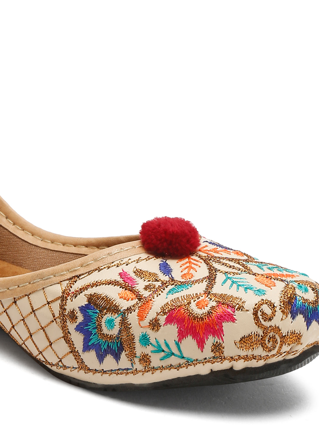 Tiny Bugs Girls Ethnic Multicolored Jutis - Multi