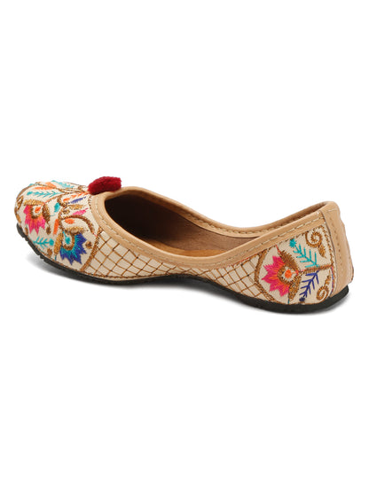 Tiny Bugs Girls Ethnic Multicolored Jutis - Multi
