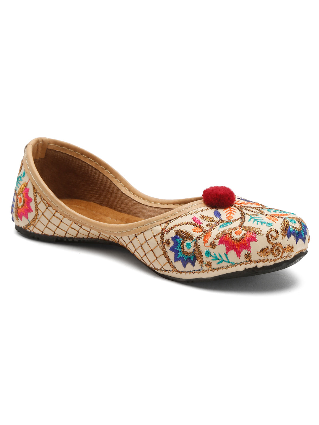 Tiny Bugs Girls Ethnic Multicolored Jutis - Multi
