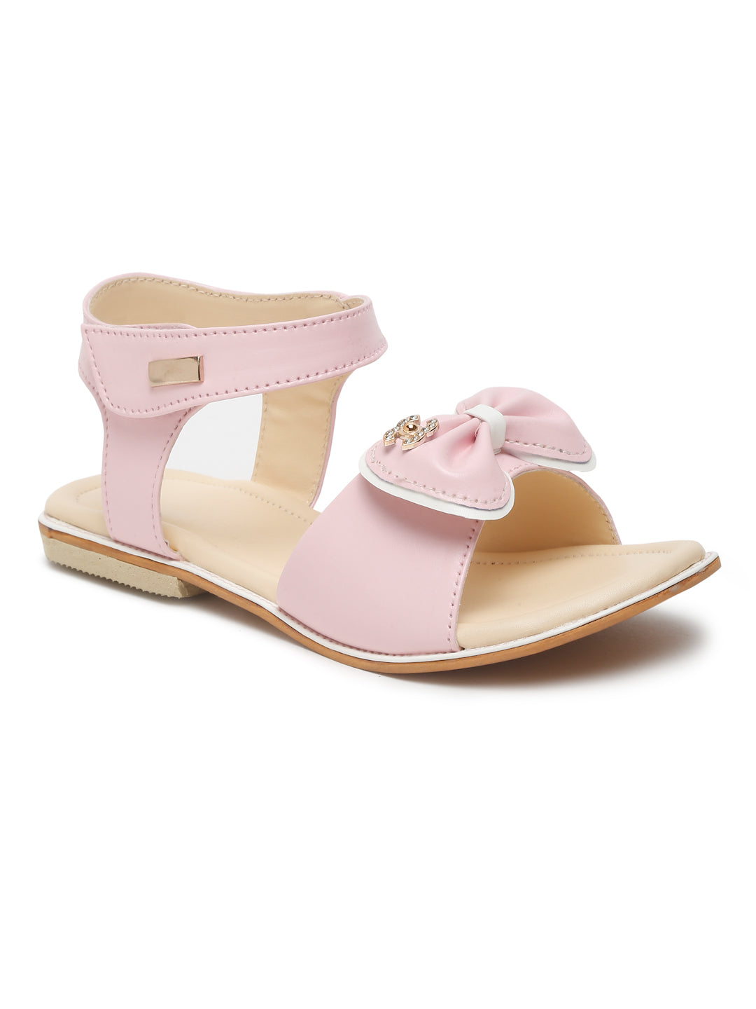 Tiny Bugs Girls Bow Embellished Sandals - Pink