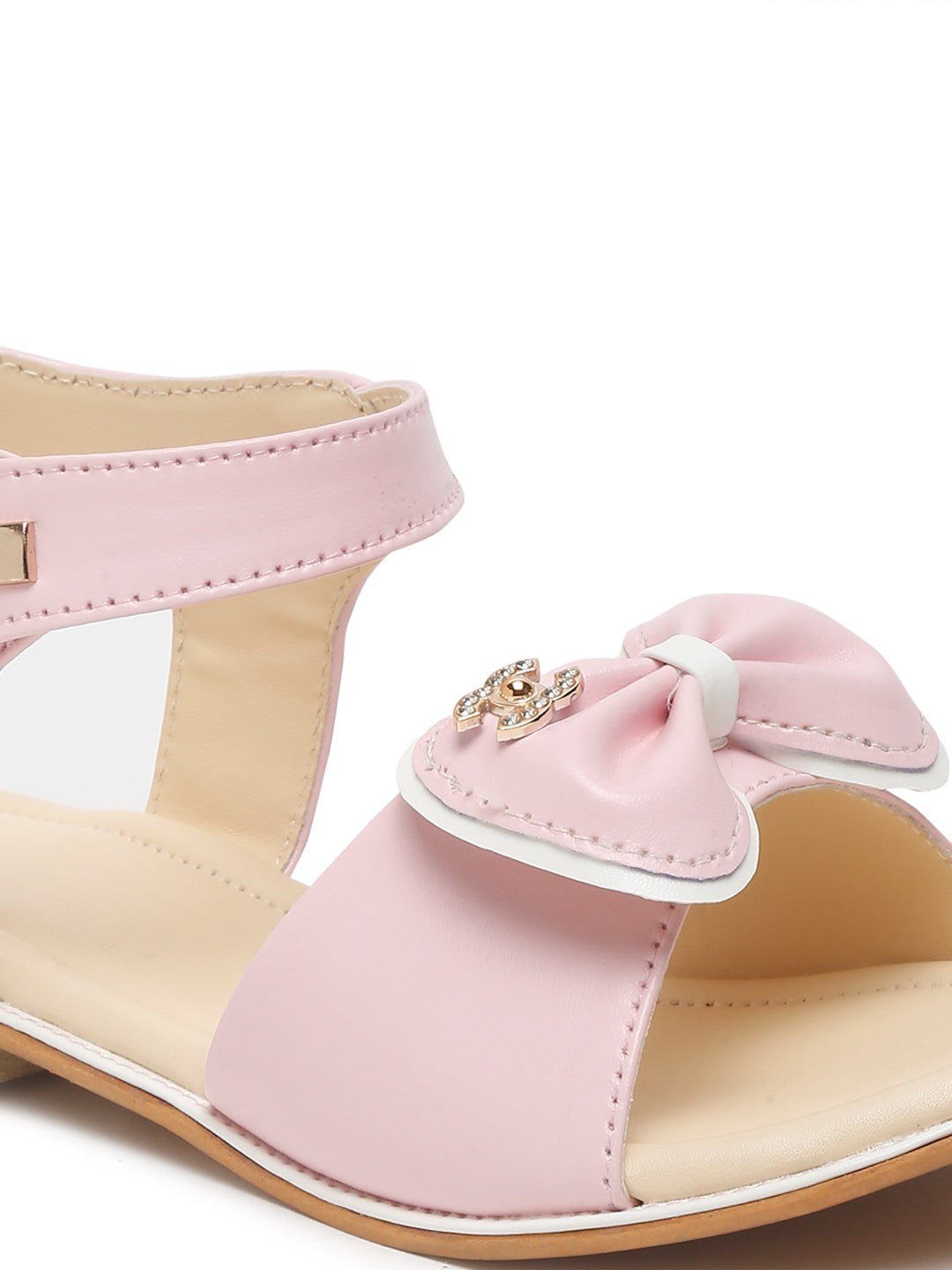 Tiny Bugs Girls Bow Embellished Sandals - Pink
