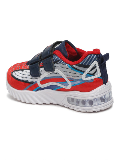 Tiny Bugs Boys Party Wear Led Shoes - Red