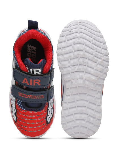 Tiny Bugs Boys Party Wear Led Shoes - Red