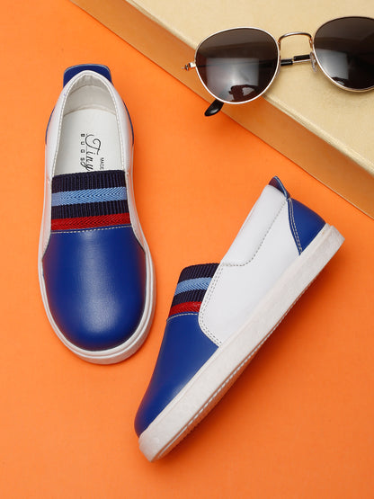 Tiny Bugs Unisex Slip Ons Loafers - Blue