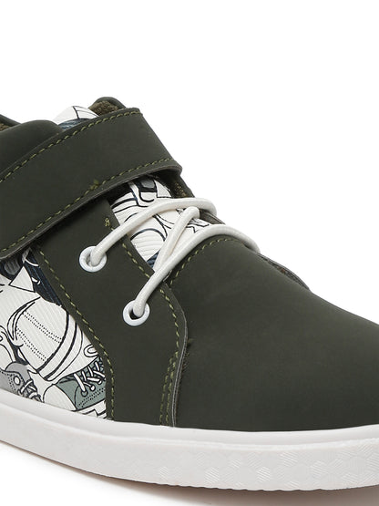 Tiny Bugs Unisex Mid Top Printed Sneakers
